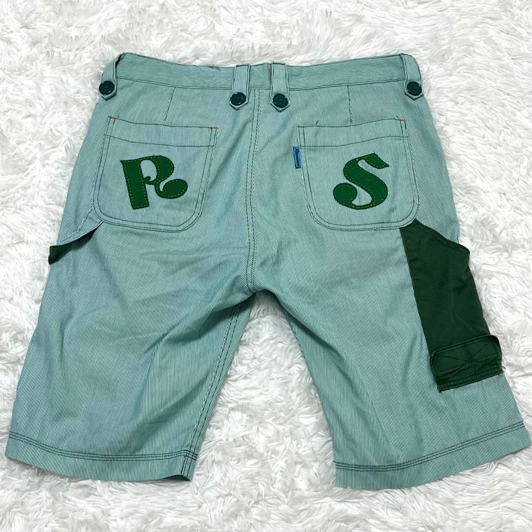 Russeluno ラッセルノ　メンズゴルフハーフパンツ　スカル刺繍パッチワーク