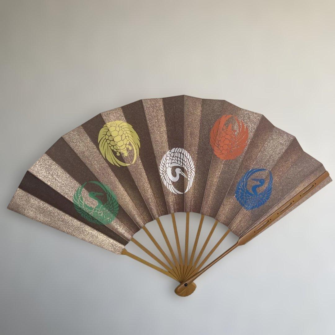 舞扇 十松屋福井扇舖 「鶴亀」京扇子 ケース付き