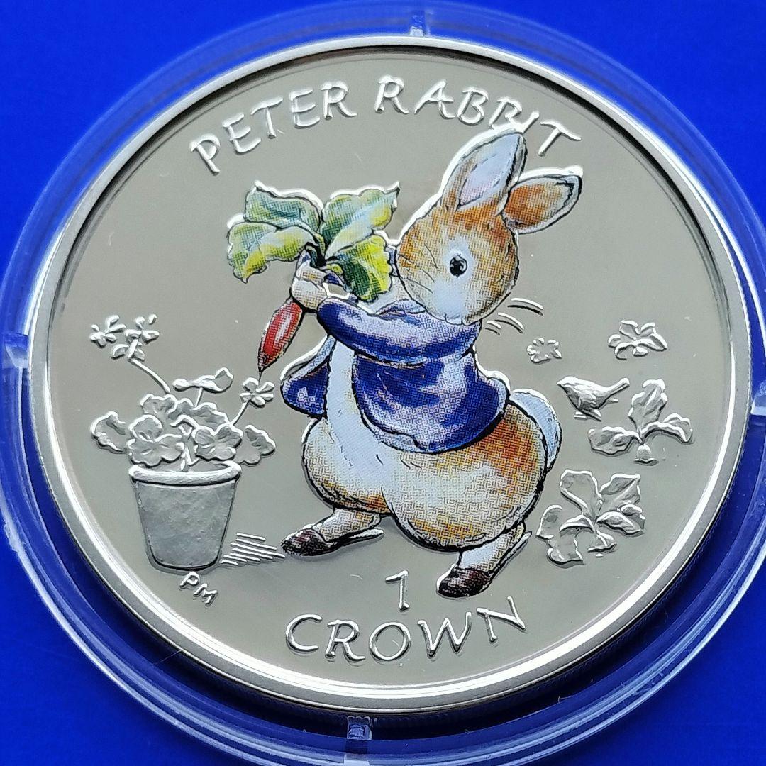 ピーターラビット 1クラウンカラー銀貨(2003年) - メルカリ