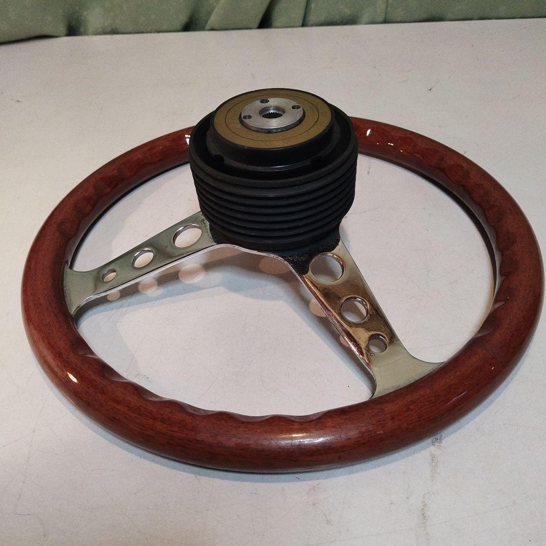 旧車　1部木製　木製ハンドル　 DINOS 直径36cm
