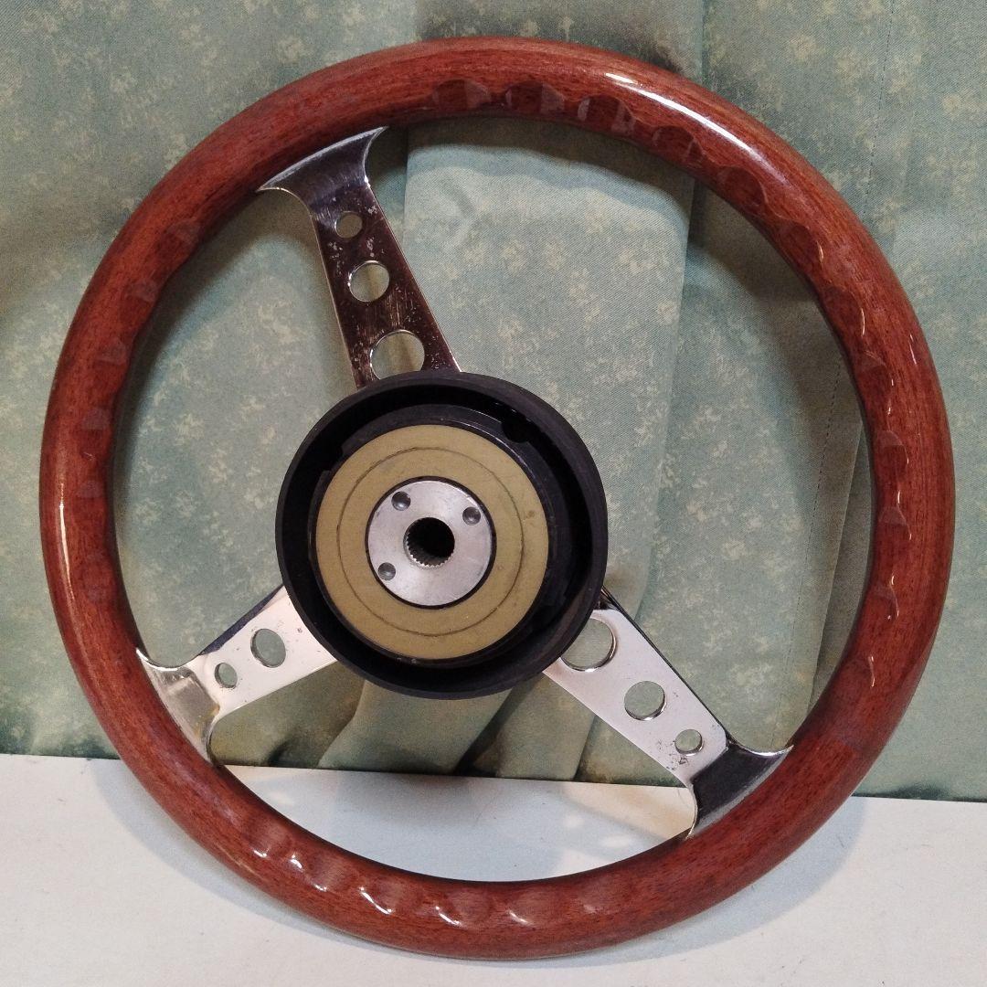 旧車　1部木製　木製ハンドル　 DINOS 直径36cm