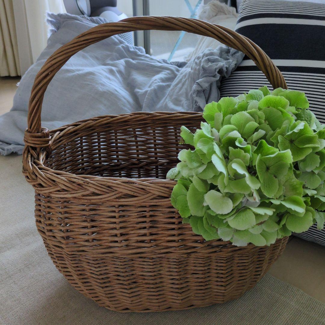 フランス アンティーク 大きめ パニエ バスケット 籠 ブロカント雅姫