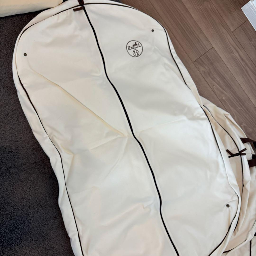 エルメス HERMESガーメントケースバッグ 3点セット ベージュホワイト