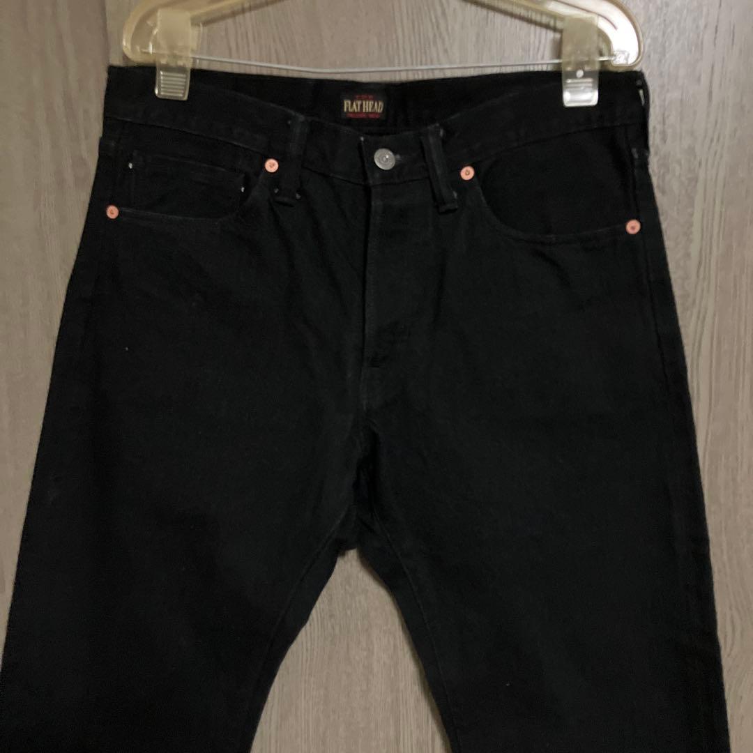 《新春SALE》THE FLAT HEAD デニム　ブラック　size L
