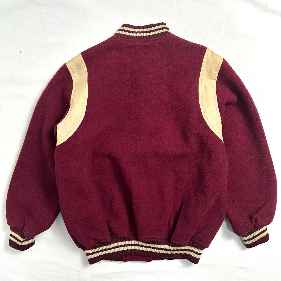 80s 90s McGREGOR テディジャケット 袖 肩 ライン スタジャン