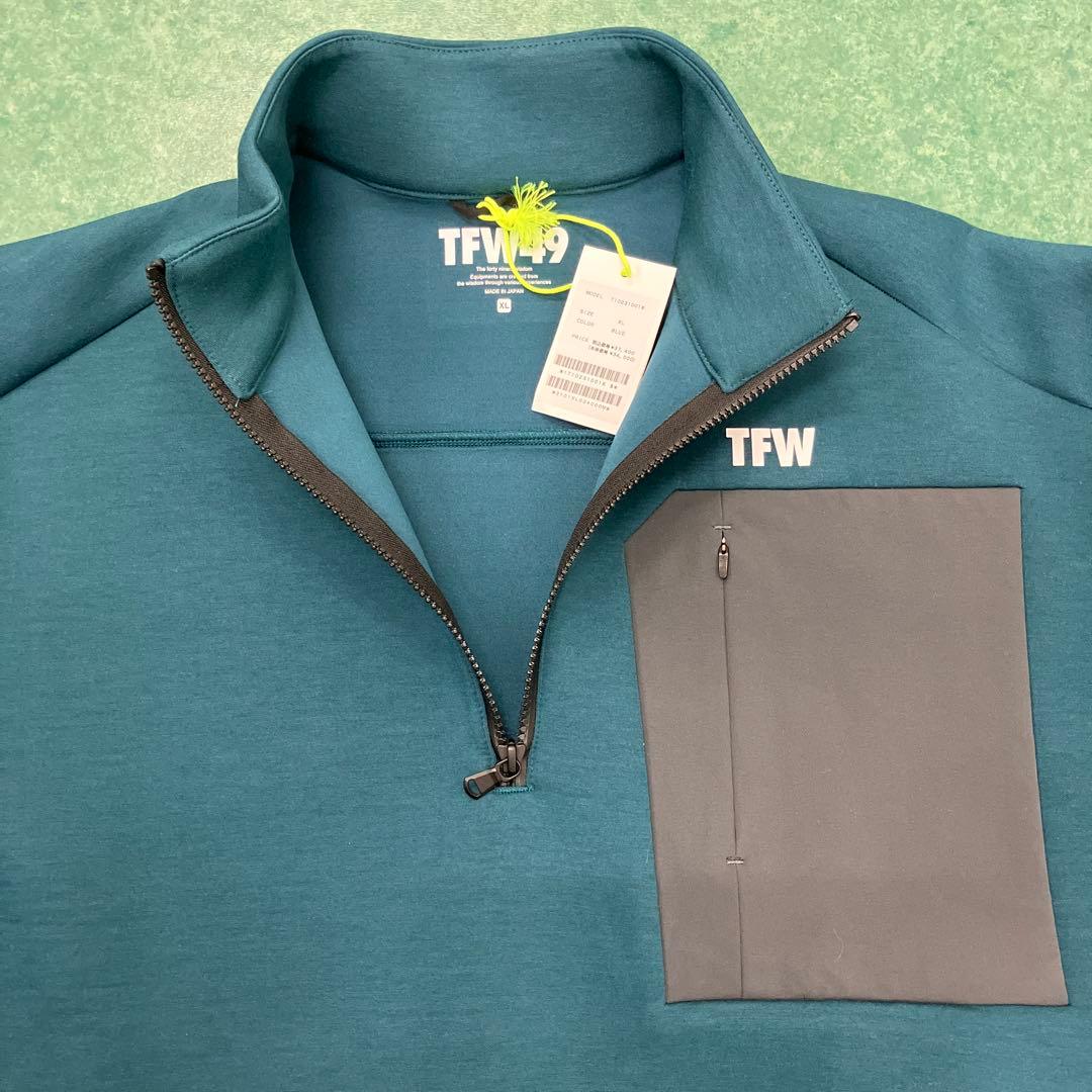 メンズウェア TFW49 CARDBOARD MATERIAL HALF ZIP SWEAT