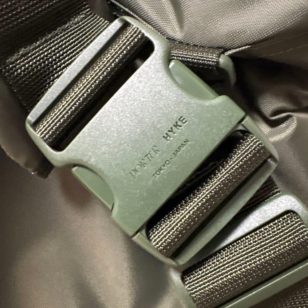 最安値/HYKE × PORTER/HELMET BAG/オリーブ/極美品