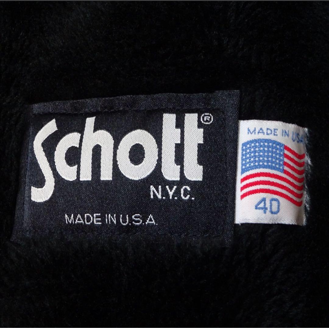 schott/ショット/シングルライダースジャケット/サイズ40/ブラック