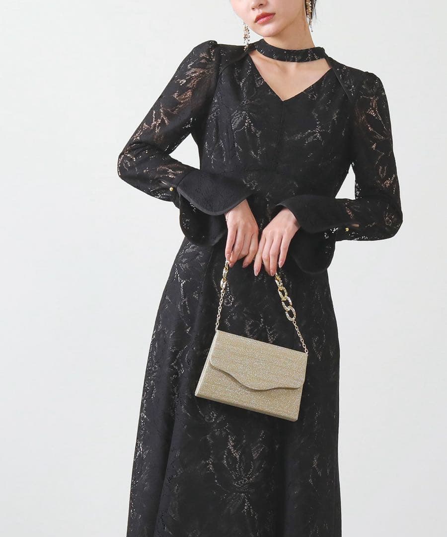 ＊試着のみの美品＊niana レース バックオープン ティアドロップ ワンピース