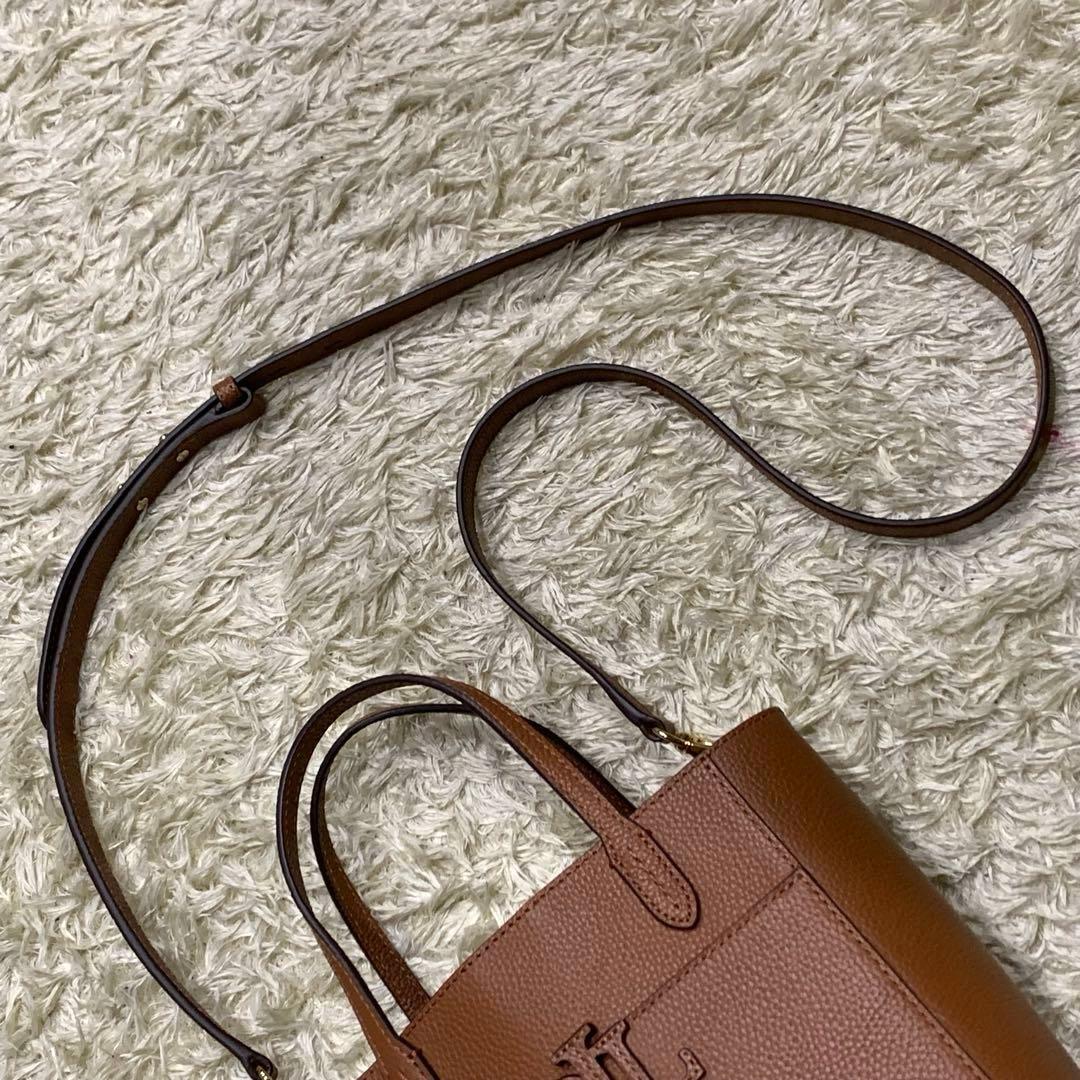 未使用級✨ローレンラルフローレン ペプルド Cameryn 2way ブラウン