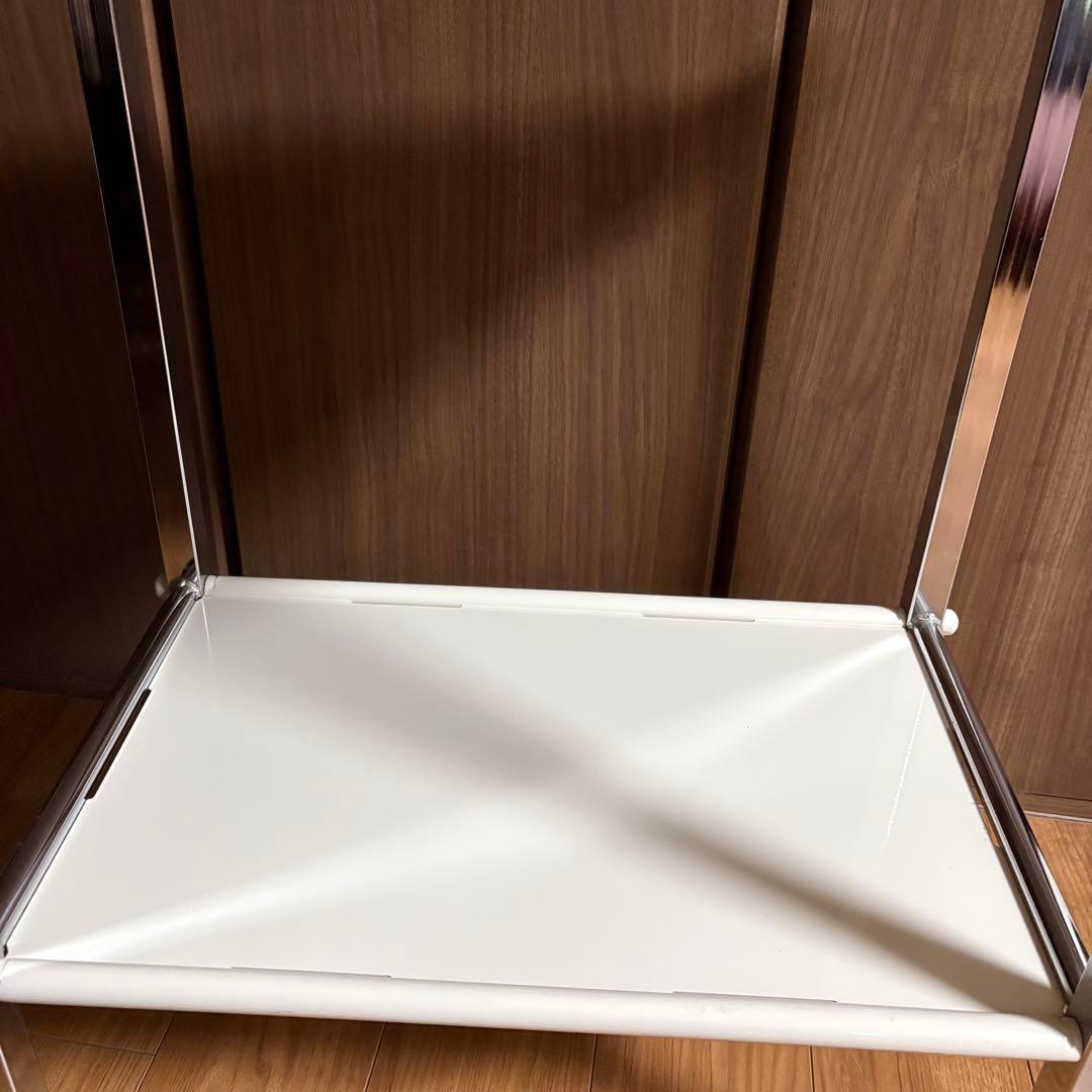 美品　高田ベッド　ワーゴンキャスター付　院内設備　医療用　収納　2段式　日本製