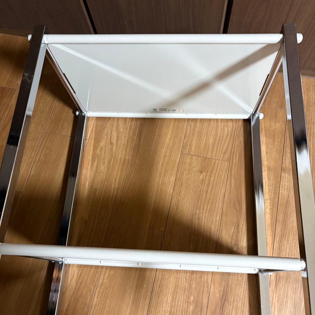 美品　高田ベッド　ワーゴンキャスター付　院内設備　医療用　収納　2段式　日本製