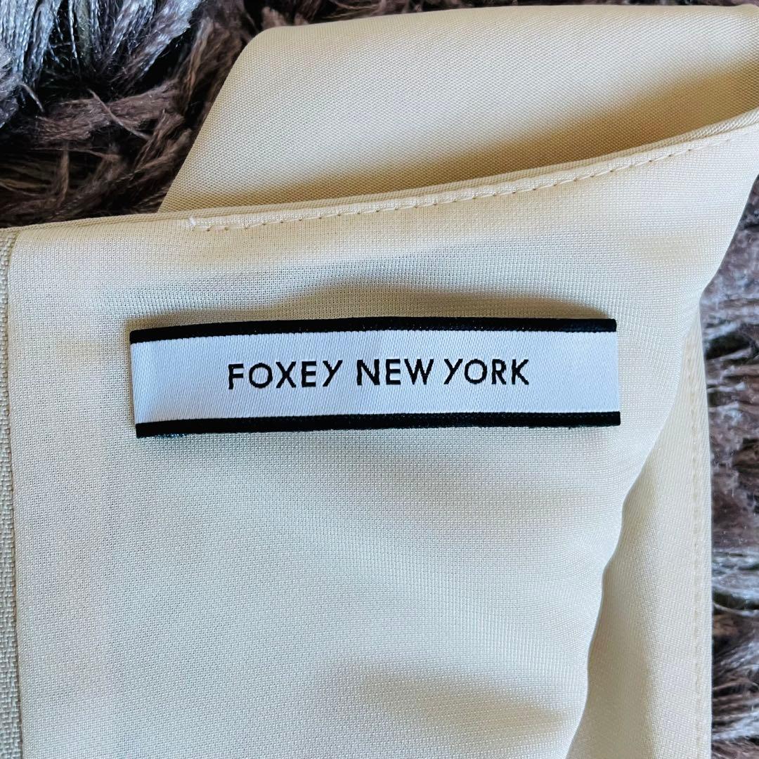 【美品】フォクシーニューヨーク ドレス ロゼッタ 洗える ワンピース Aライン