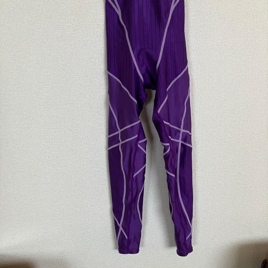 希少　アシックス レディース 競泳水着ロングスパッツ S サイズ パープル