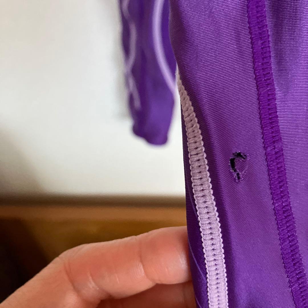 希少　アシックス レディース 競泳水着ロングスパッツ S サイズ パープル