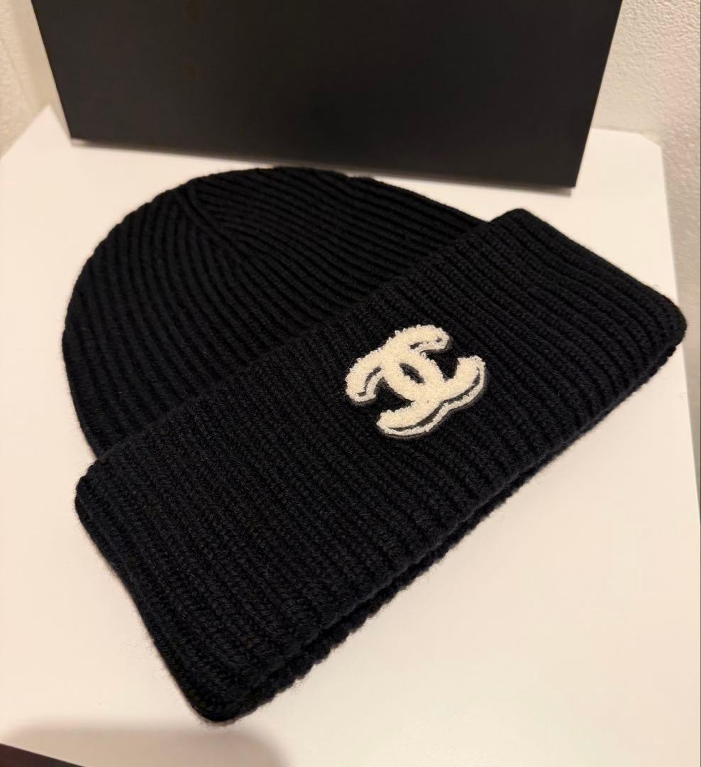 【希少】CHANEL シャネル　ニット帽　ビーニー　キャップ　帽子　入手困難