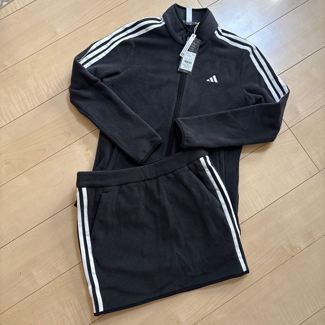 新品 adidas ゴルフ ジャケット スカート セットアップ L ブラック