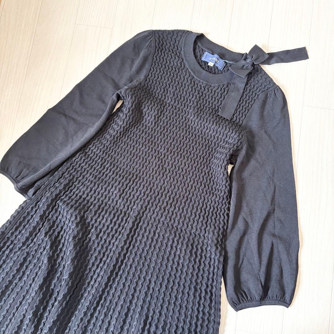 エムズグレイシー ニットワンピース 肩 リボン