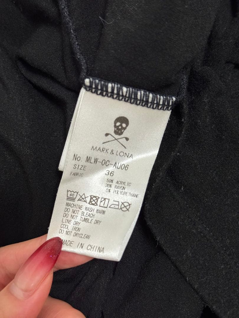 MARK & LONA タートルネックシャツ ブラック
