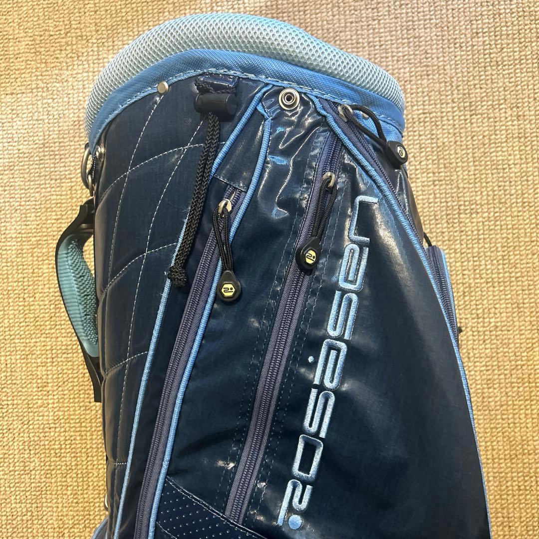 ロサーセン　ネイビー キャディバッグ 合成皮革