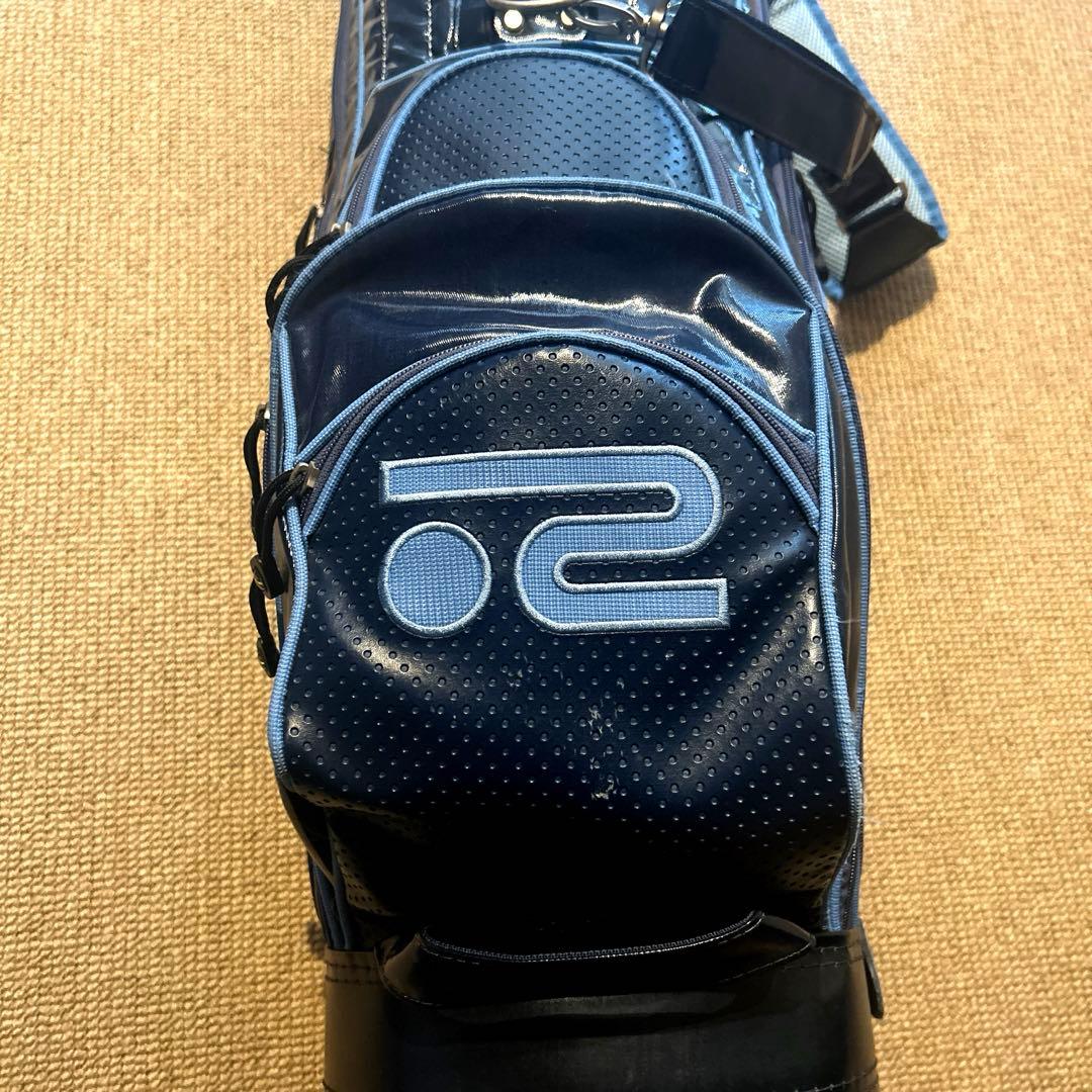 ロサーセン　ネイビー キャディバッグ 合成皮革