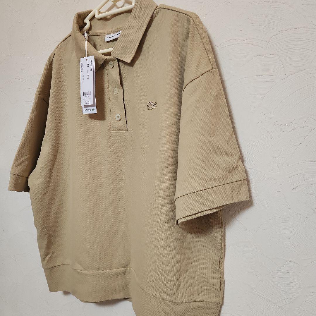 LACOSTE新品 ベージュ 五分袖ポロシャツ サイズ40