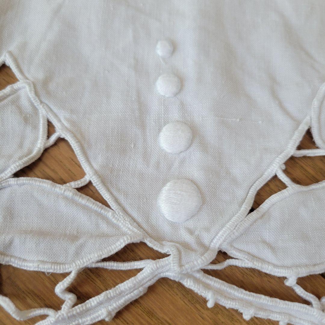 フランス　アンティーク　シーツ　リネン　カットワーク