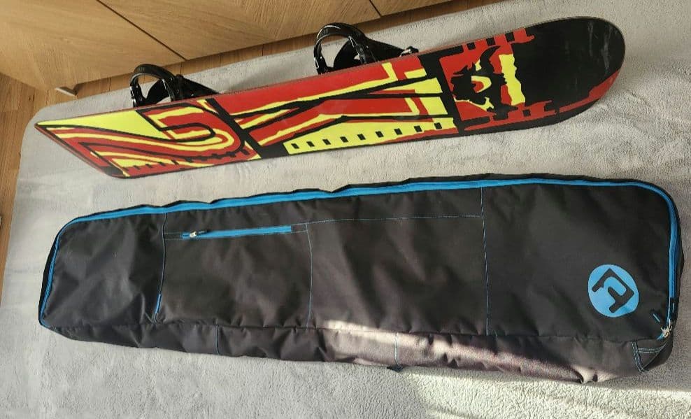 スノーボード3点(ボードK2、ビンディングELAN、ケース)158㎝ 送料込み