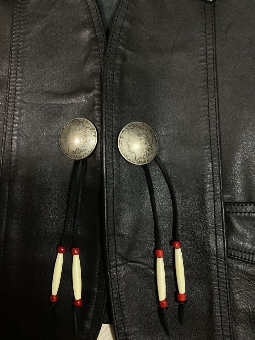 HEAVY FOR BIKERS オイルレザー　ライダース　ベスト