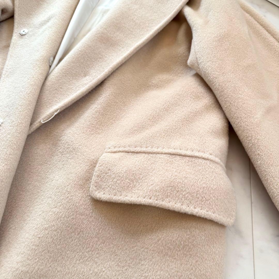 極美品★マックスマーラ 最高級白タグ カシミヤウール アイコンコート 40 XL