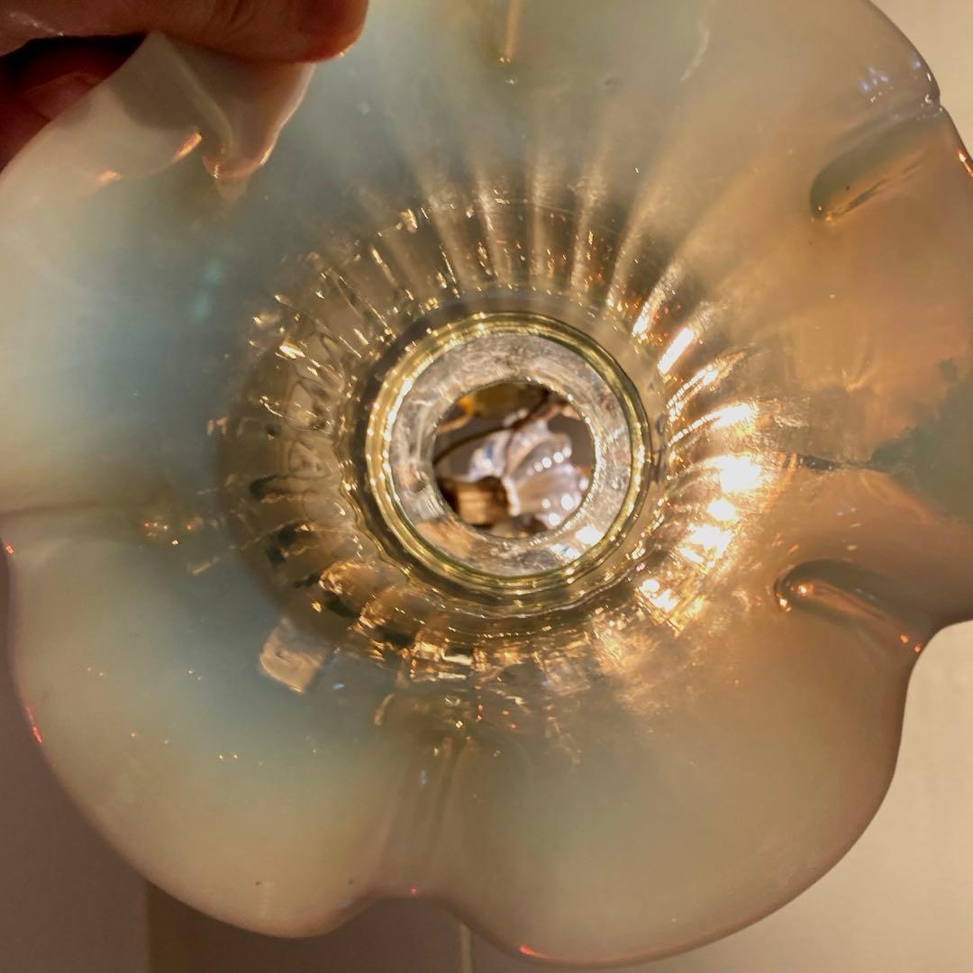 ヴァセリン（ウラン）　イギリス　1920年　ランプシェード　ガラス　アンティーク