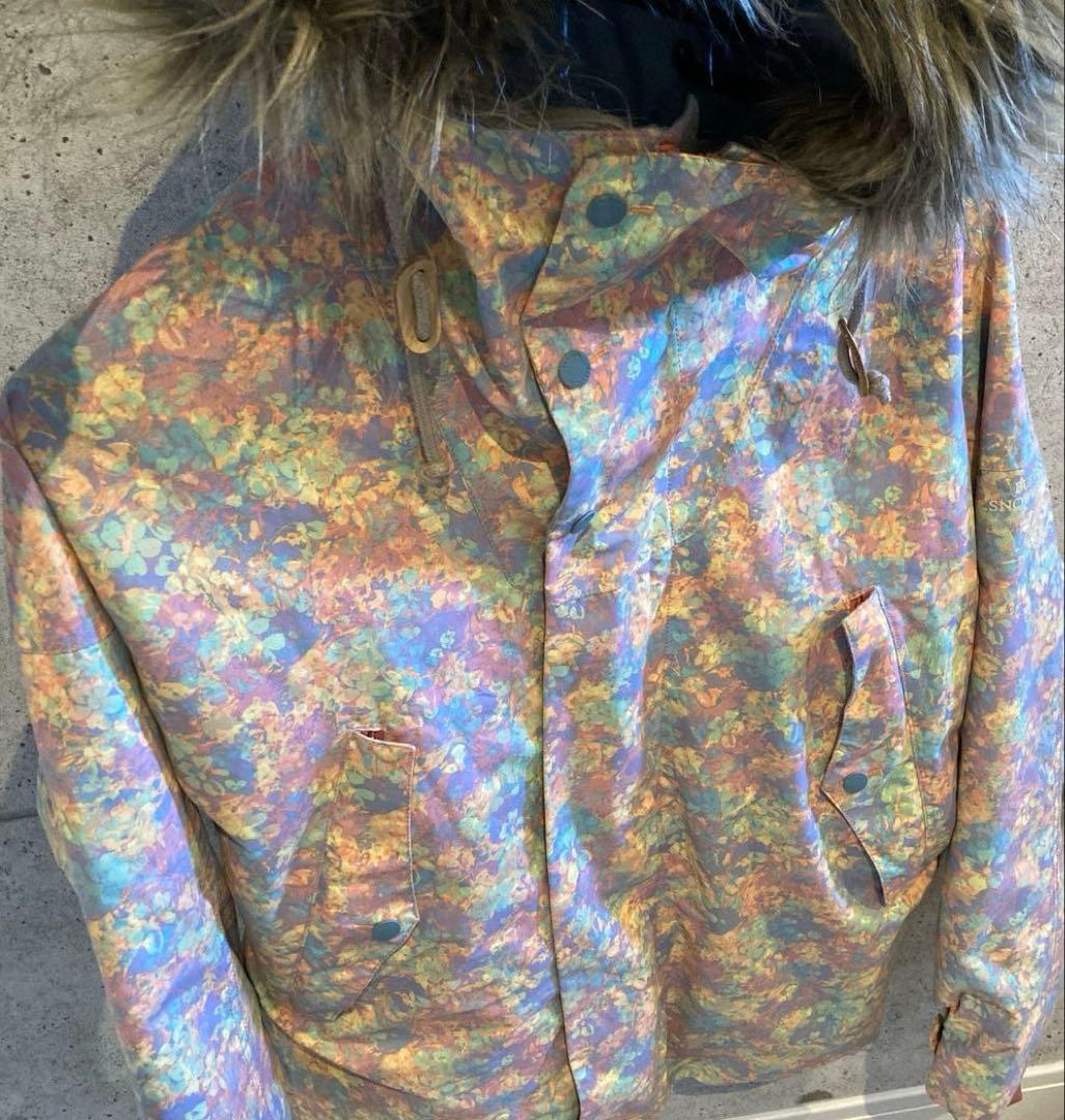 BURTON☆バートン☆花柄スキーウェアジャケットM☆スノーボード