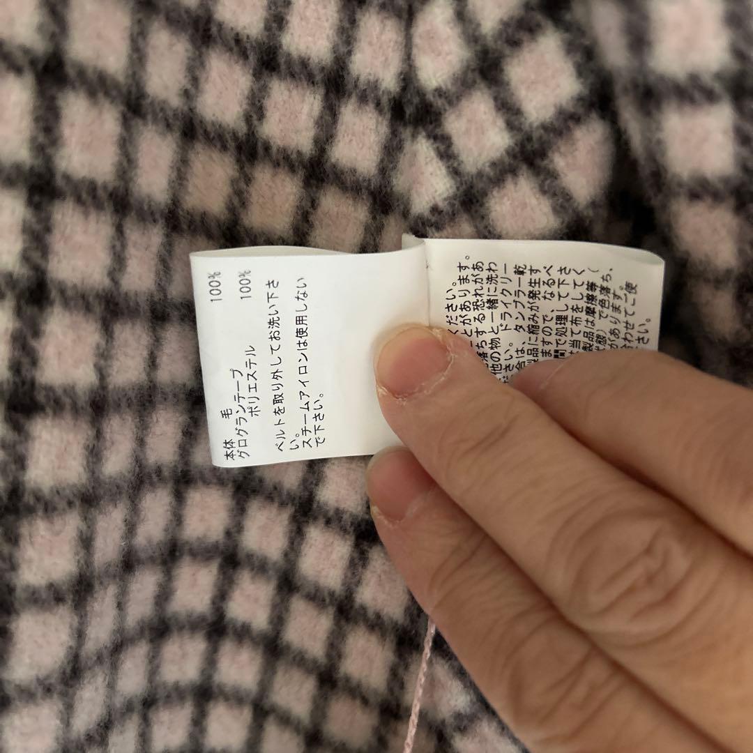 ANAYI チェック柄 ポンチョ