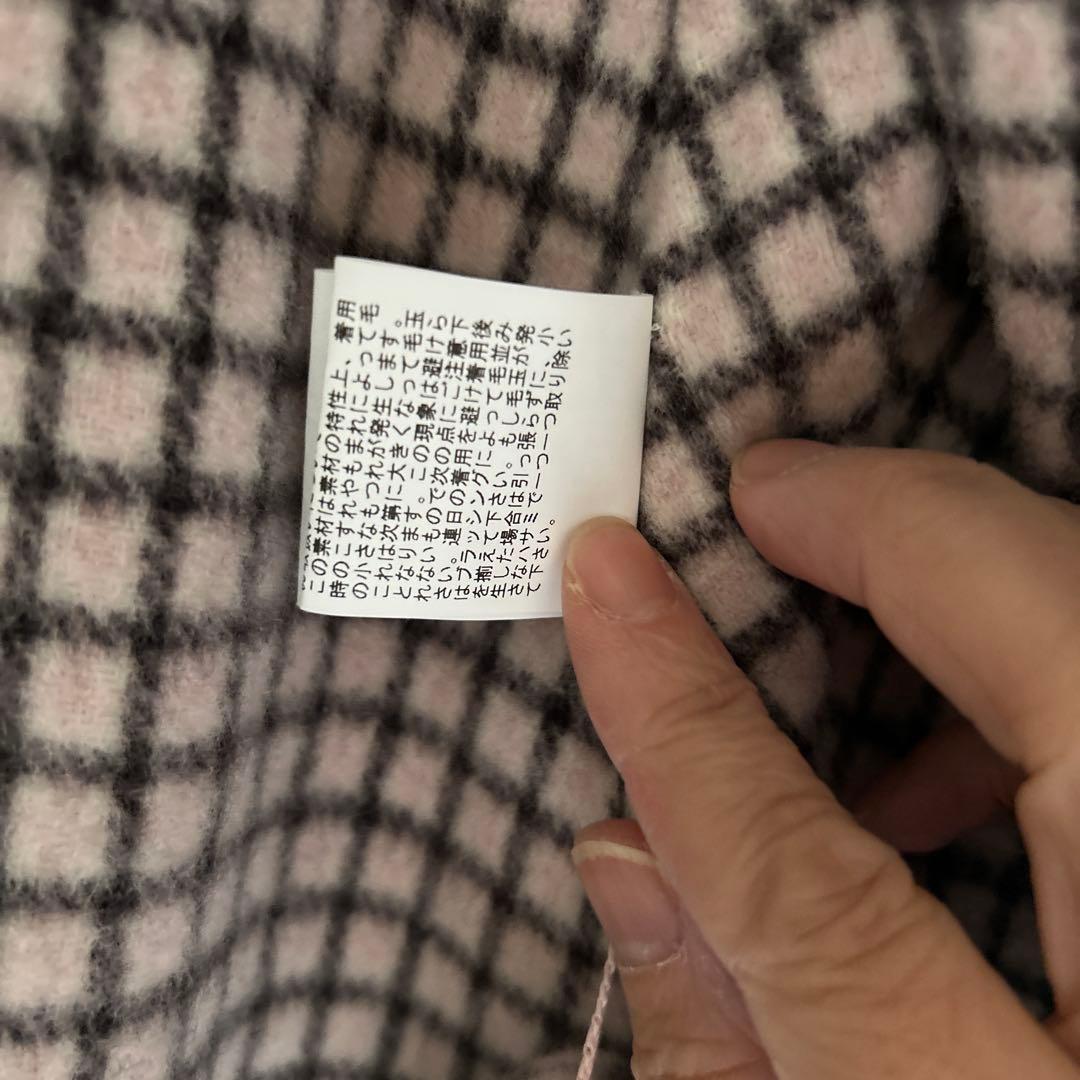 ANAYI チェック柄 ポンチョ