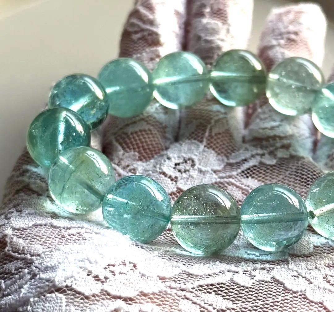 【16cm 14mm】ブルートパーズ ブレスレット 天然石 パワーストーン