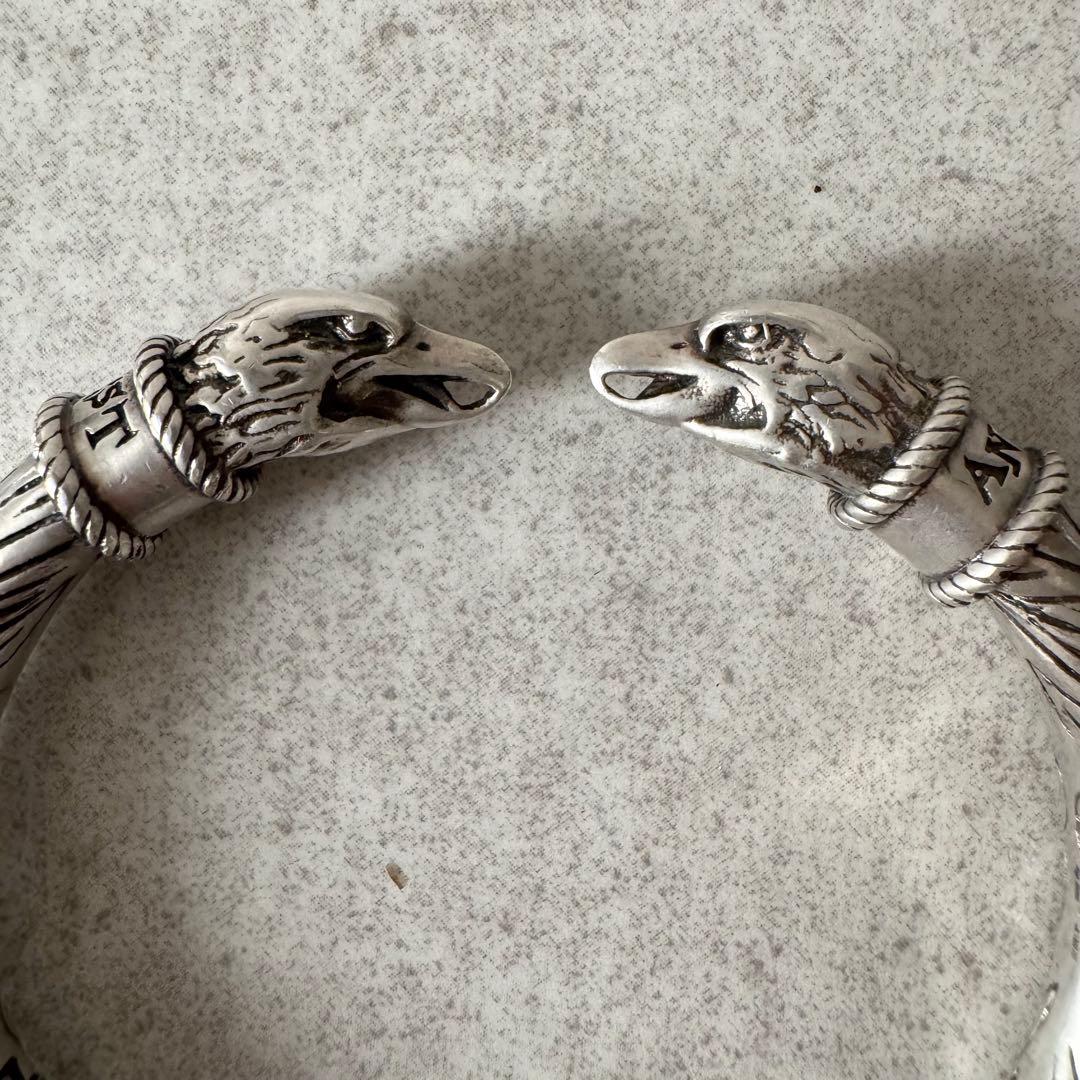 グッチ　バングル　アンガーフォレスト　イーグル　シルバー925　箱　保存袋