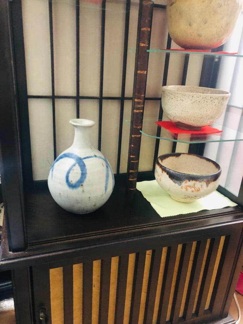 アンティーク 2way 仕切り棚 チェスト 食器棚 書類棚 無垢材 無塗装