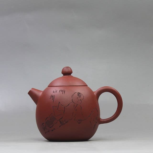 龍蛋壺 紫砂壺・紫泥急須・茶壺・茶道具 中国古美術