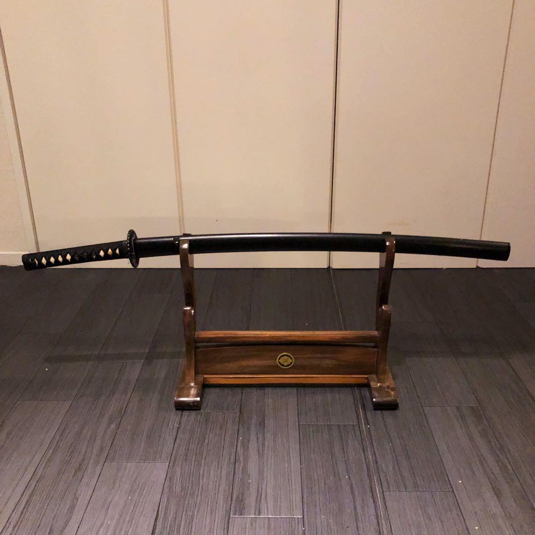 専用　本格模造刀　居合刀　樋入り刀身　黒拵え　亜合金刀身