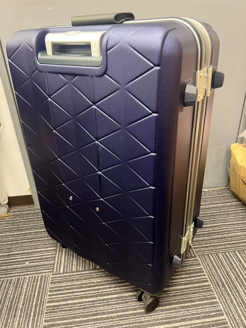 suncoサンコー スーツケース93L大容量MGC2-69 エンボスネイビー