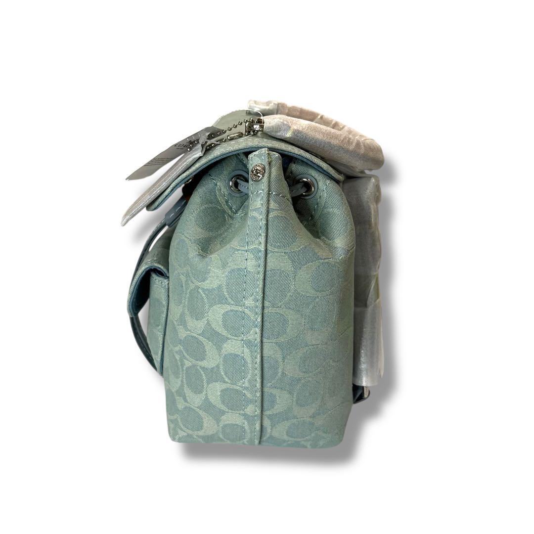 新品タグ有】COACH バックパック 21・シグネチャー デニム CJ833