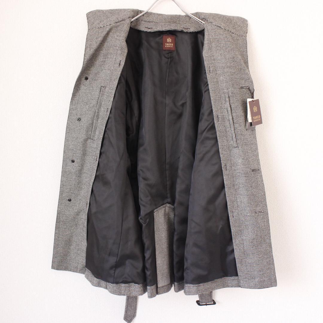 【新品タグ付き】TAKEOKIKUCHI カシミヤ混 ライナー付きコート LL