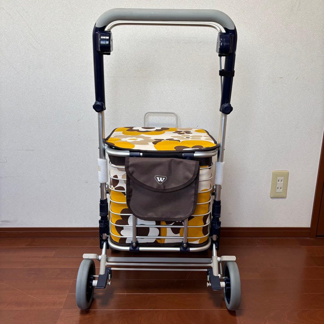 【美品】ユーバ産業株式会社　シルバーカー　ワイヤーカート　 スワレル　専用バッグ