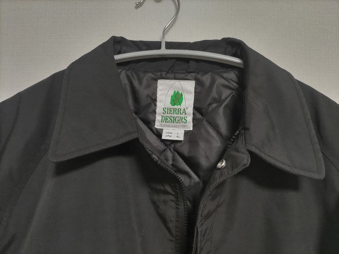 【美品】SIERRA DESIGNS タコマコート／黒 XL ／中綿入り
