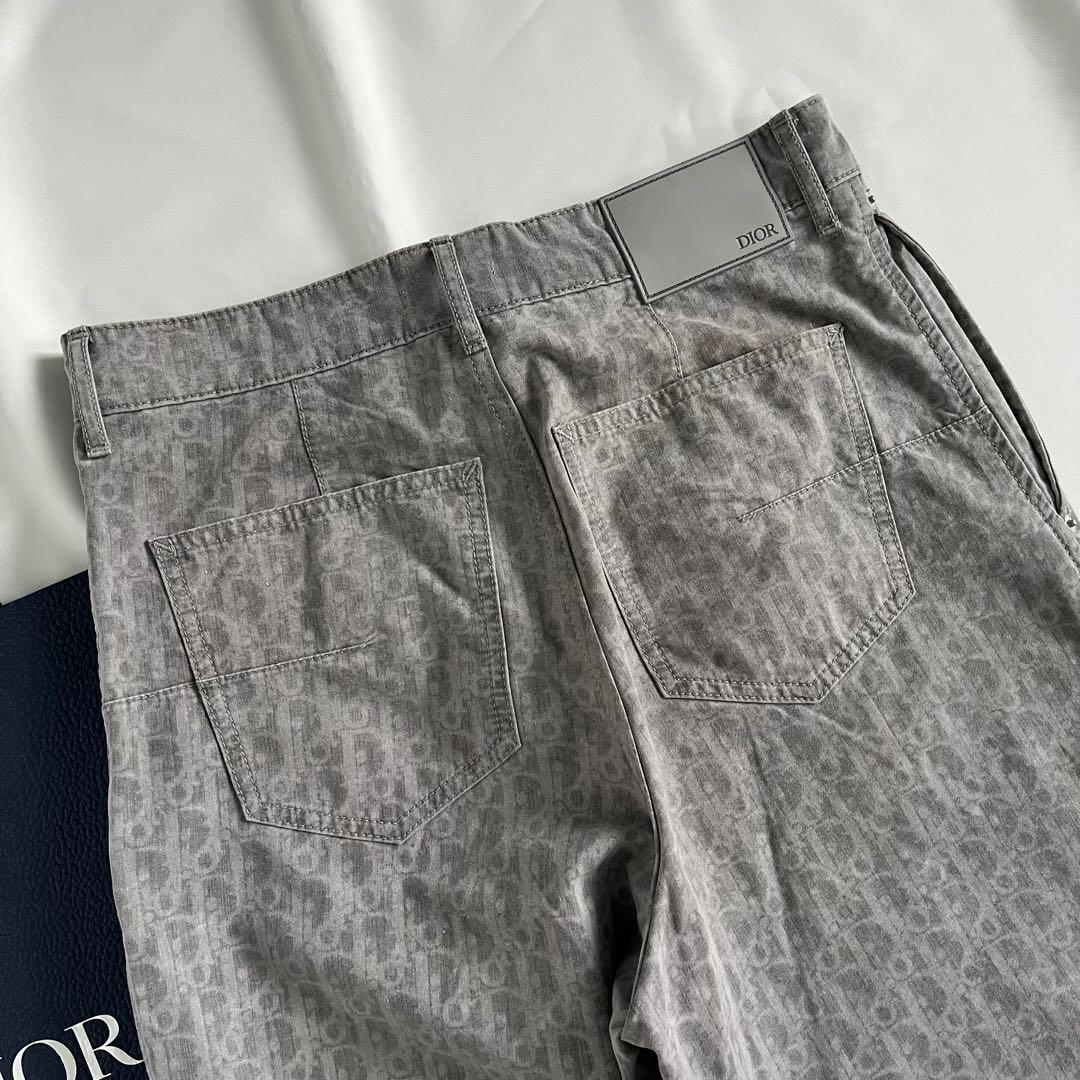 Dior Oblique コットンパンツ　グレー