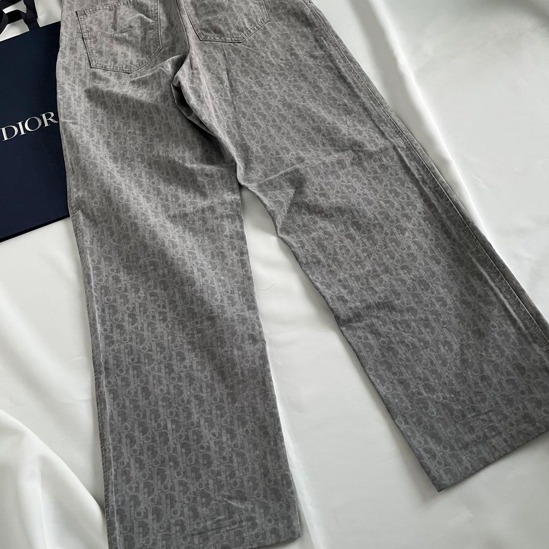 Dior Oblique コットンパンツ　グレー