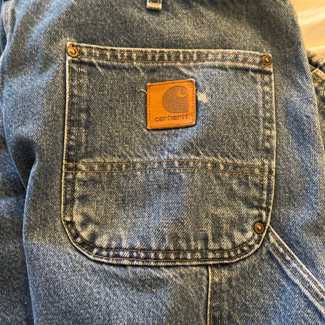 90s carhartt カーハート ダブルニー デニム パンツ USA 36 - メルカリ