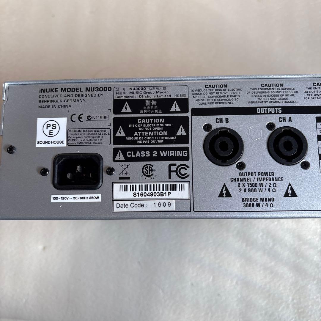 behringer i NUKE NU3000 パワーアンプ 動作確認済 www.consterior.com