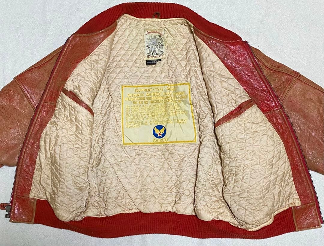 AVIREX アヴィレックス　スタジャン　レザージャケット　ビンテージ加工品