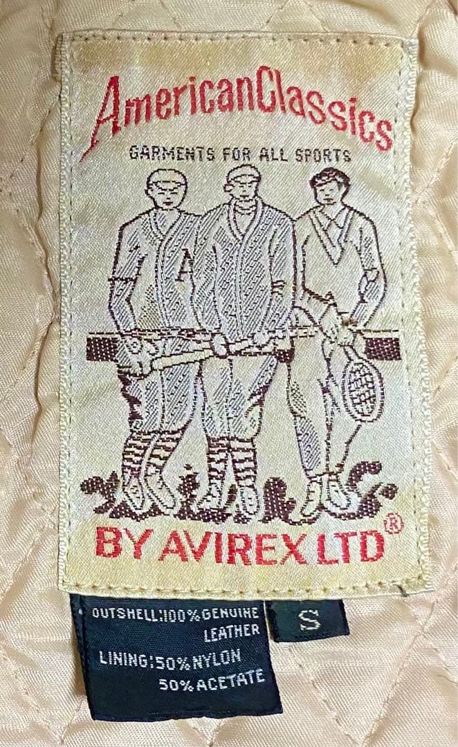 AVIREX アヴィレックス　スタジャン　レザージャケット　ビンテージ加工品
